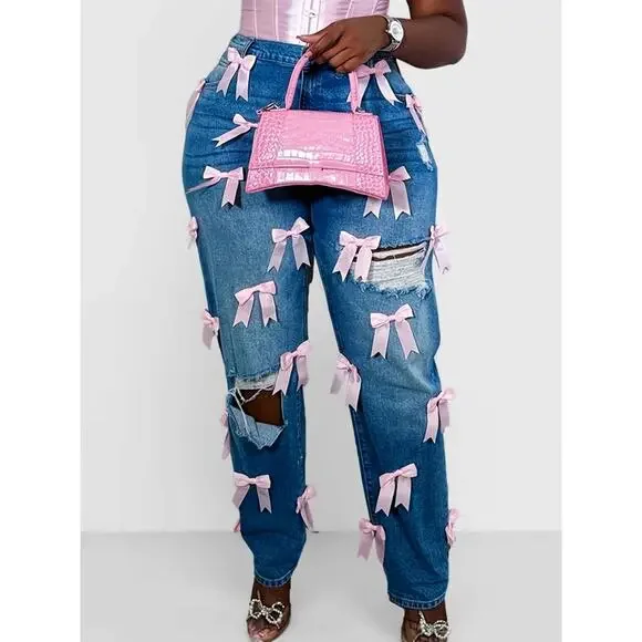 High-Rise Ripped Boyfriend Jeans for Women - Picture 6 of 6